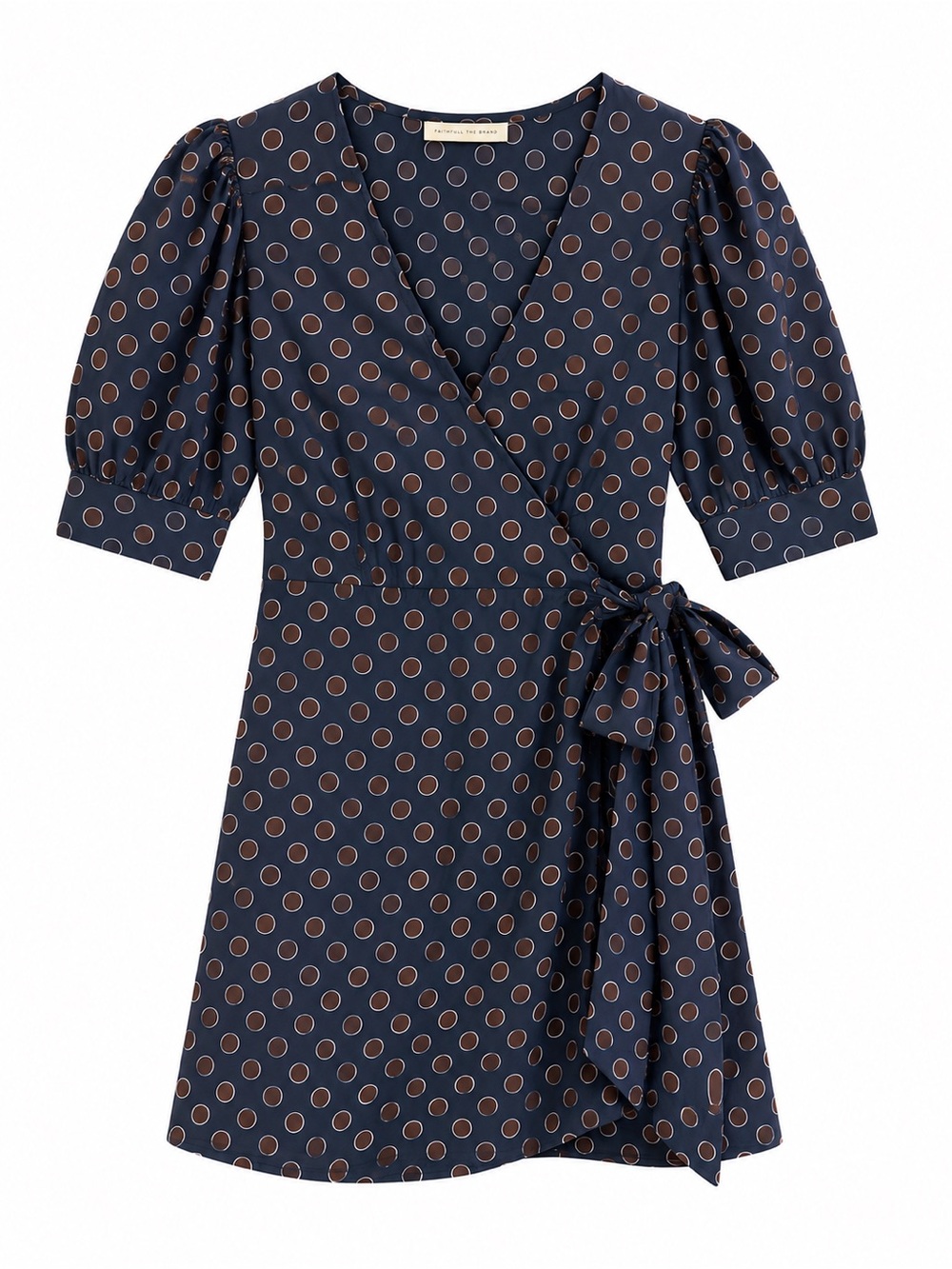 Happy X Nature Kate Hudson Polka Dot Wrap Dress Navy - M